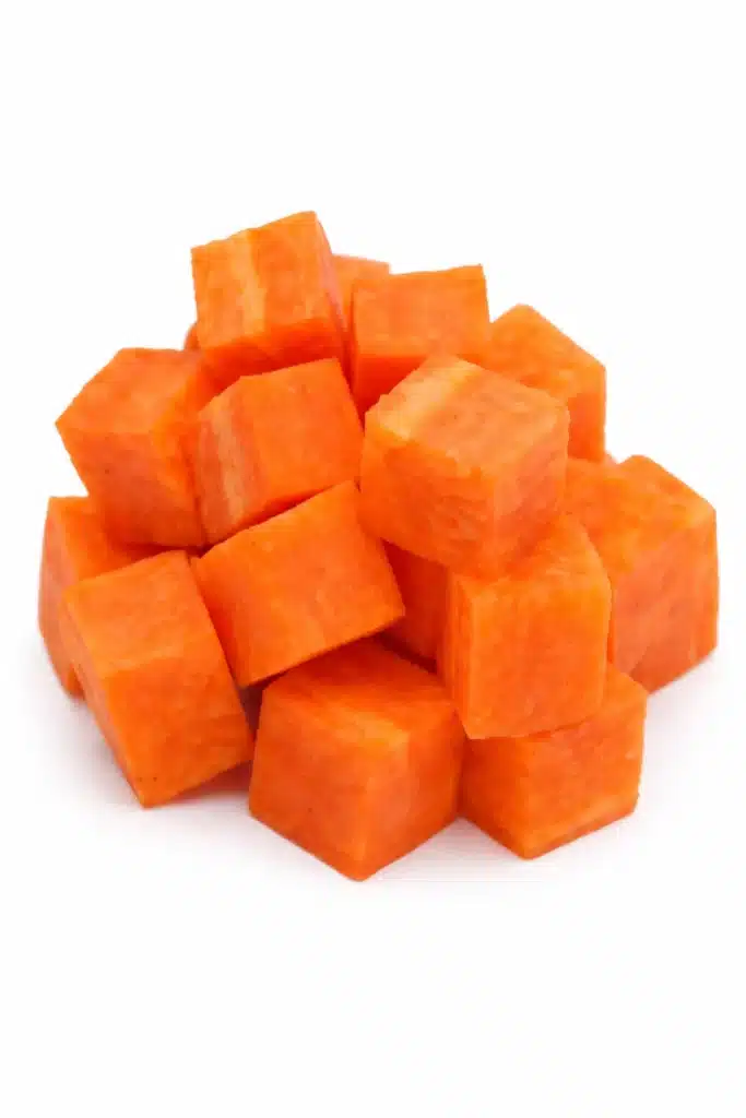 High-quality frozen carrot cubes, carefully washed, peeled, and uniformly cut to ensure consistent size and premium presentation. Processed using advanced freezing techniques to preserve natural color, texture, and nutritional value. Suitable for retail and bulk export markets worldwide.